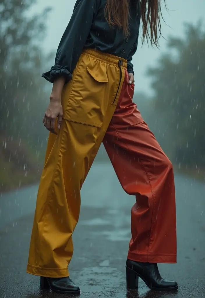 29 Trendy Rainy Day Outfit To Refresh Your Closet - 5. Sustainable Rain Pants