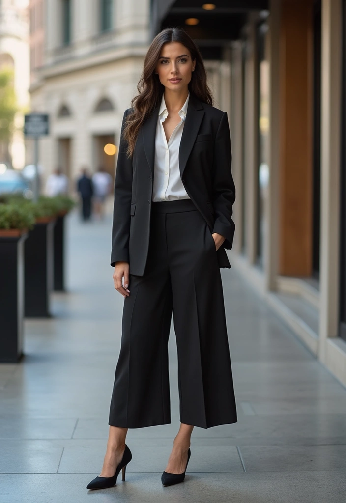 29 Trendy Zara Jacket Outfit To Refresh Your Closet - 11. Midi Jacket with Wide-Leg Trousers