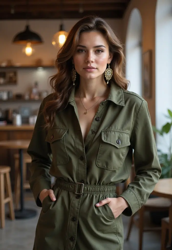 29 Trendy Zara Jacket Outfit To Refresh Your Closet - 15. Cargo Jacket with Fitted Skirt