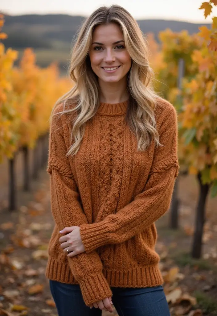 29 Winery Outfit Fall Looks That Will Upgrade Your Wardrobe - 1. Cozy Chunky Knits