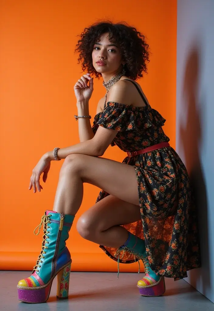 30 Bad Taste Outfit Looks That Will Upgrade Your Wardrobe - 11. Daring Footwear Choices