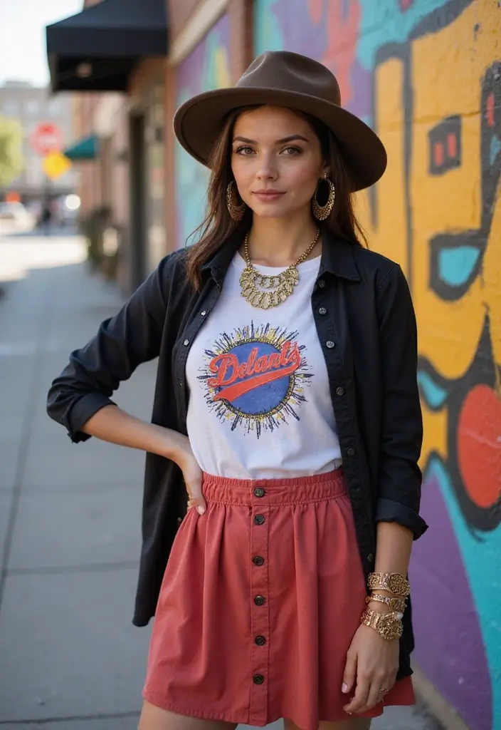 30 Bad Taste Outfit Looks That Will Upgrade Your Wardrobe - 17. The Graphic Tee Renaissance