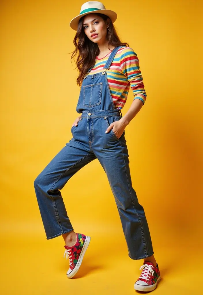30 Bad Taste Outfit Looks That Will Upgrade Your Wardrobe - 8. Retro Overalls