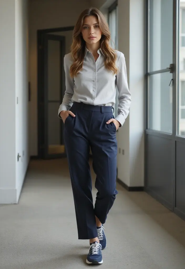 30 New Balance 1906r Outfit Looks That Will Upgrade Your Wardrobe - 19. Casual Office Look