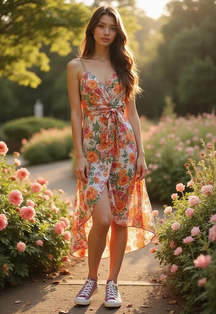 30 Outfit With Converse Inspirations For Real Life - 2. The Midi Dress and Converse Combo