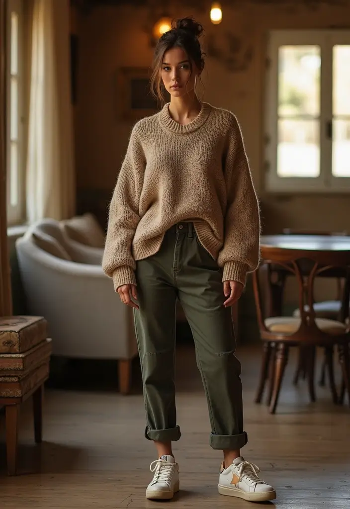 30 Trendy Golden Goose Outfit To Refresh Your Closet - 12. Cozy Knitwear