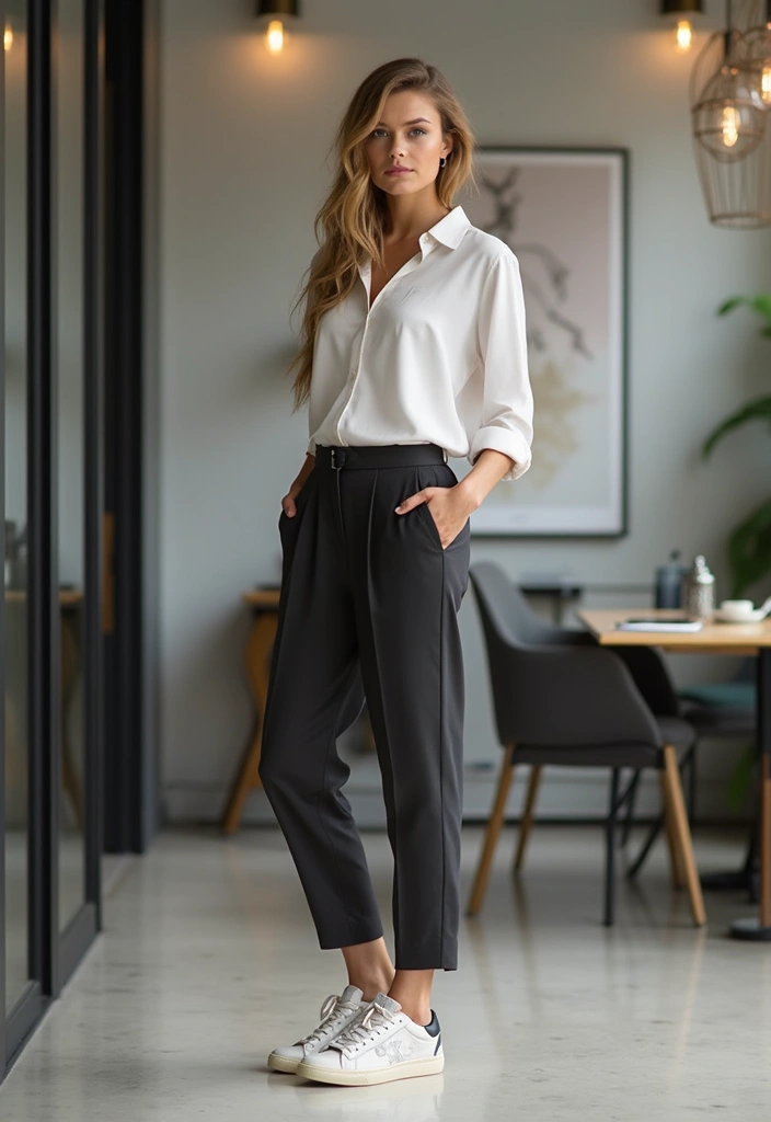 30 Trendy Golden Goose Outfit To Refresh Your Closet - 19. Smart Casual Office Look