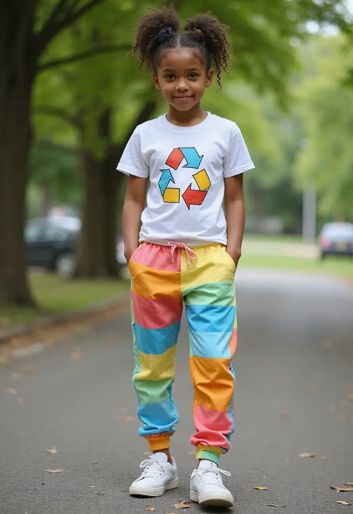30 Trendy Middle School Outfits To Refresh Your Closet - 3. Graphic Tee with Recycled Joggers