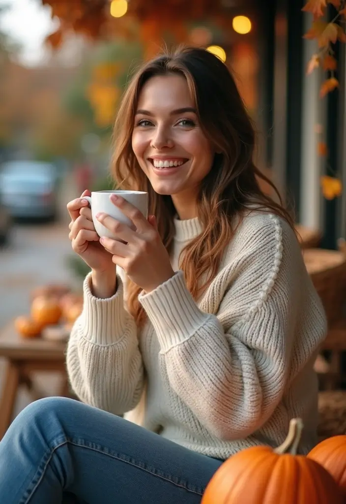 30 Trendy Straight Leg Jeans Outfit To Refresh Your Closet - 2. Cozy Knit Sweater & Loafers