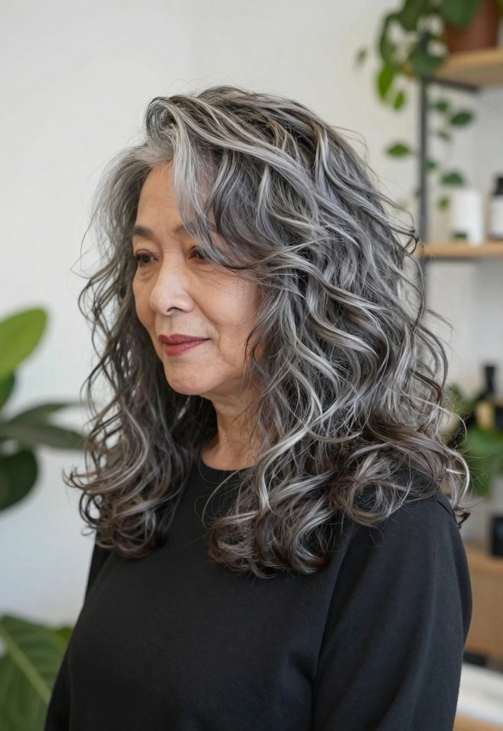 15 Sassy Hair Ideas for Older Women: Confident and Chic Cuts - 13. Mixed Texture Styles 1