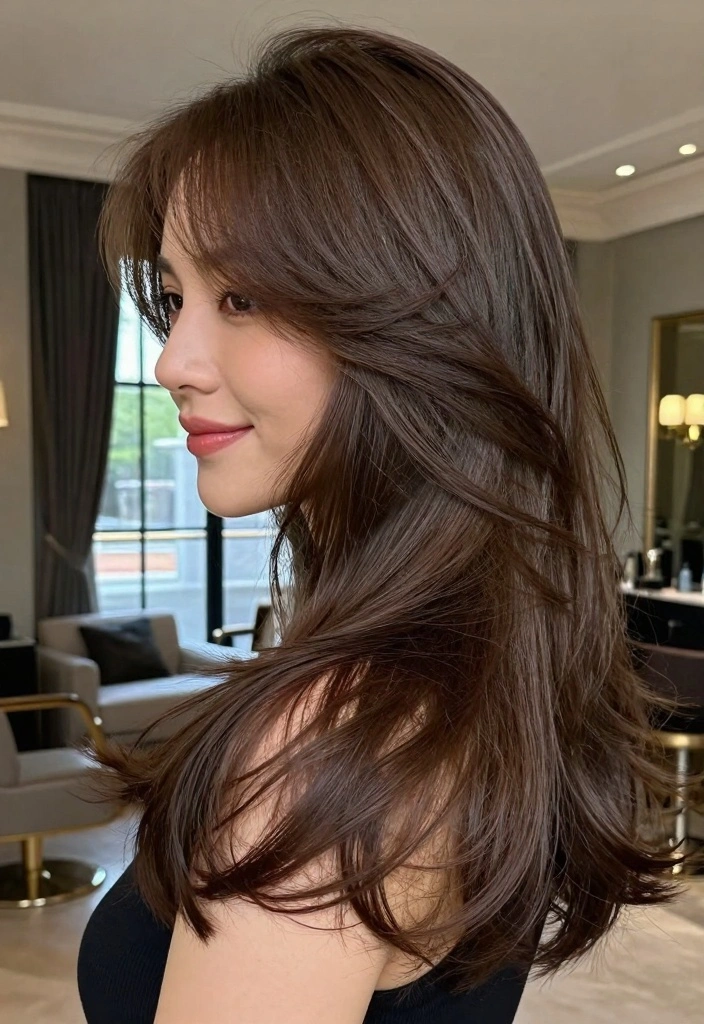 15 Sassy Hair Ideas for Older Women: Confident and Chic Cuts - 8. Chic Side Swept Bangs 1