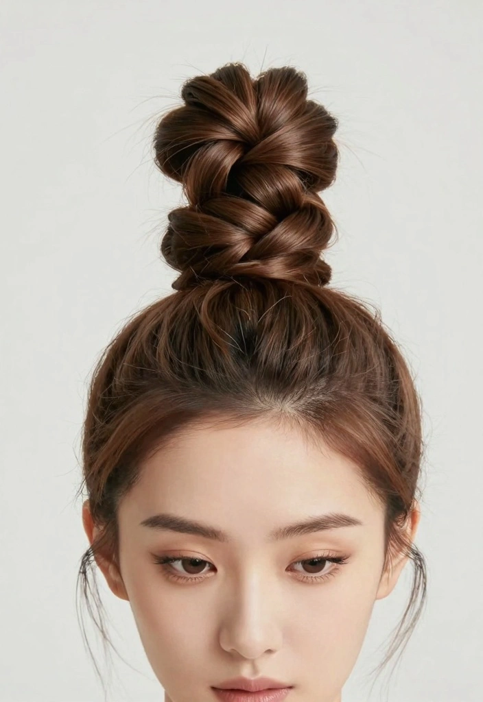 15 Short Hair Updo Ideas: Elegant Easy Style - 10. Elegant Fishtail Braid Updo 1