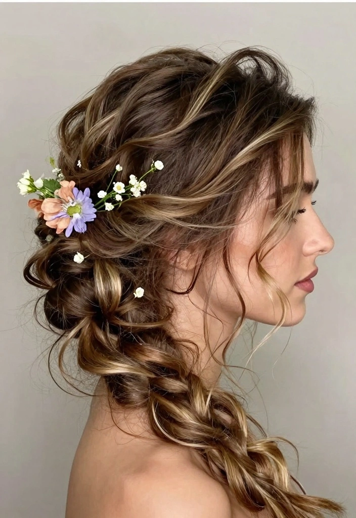 15 Short Hair Updo Ideas: Elegant Easy Style - 15. Bohemian Tucked Updo 1