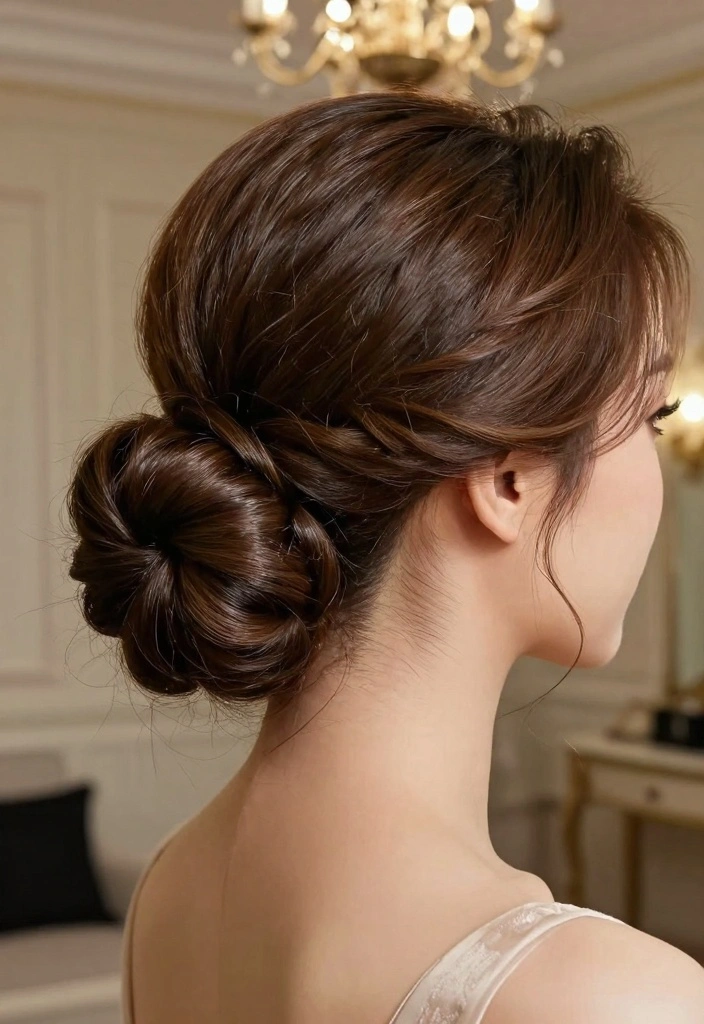 15 Short Hair Updo Ideas: Elegant Easy Style - 2. Sophisticated French Twist 1