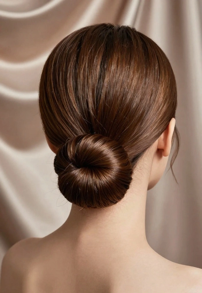 15 Short Hair Updo Ideas: Elegant Easy Style - 4. Sleek Low Bun 1