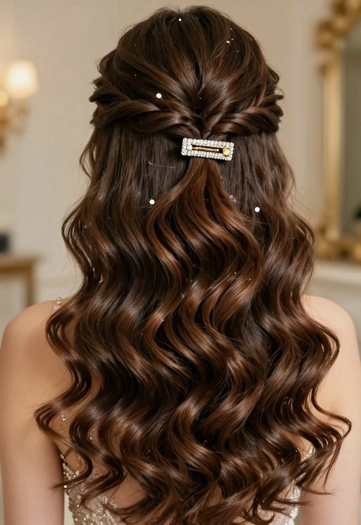 15 Short Hair Updo Ideas: Elegant Easy Style - 7. Pinned Back Waves 1