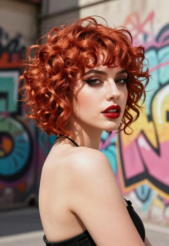 15 Short Hair Wolf Cut Ideas: Edgy Modern Style - 1. Bold and Bright 1