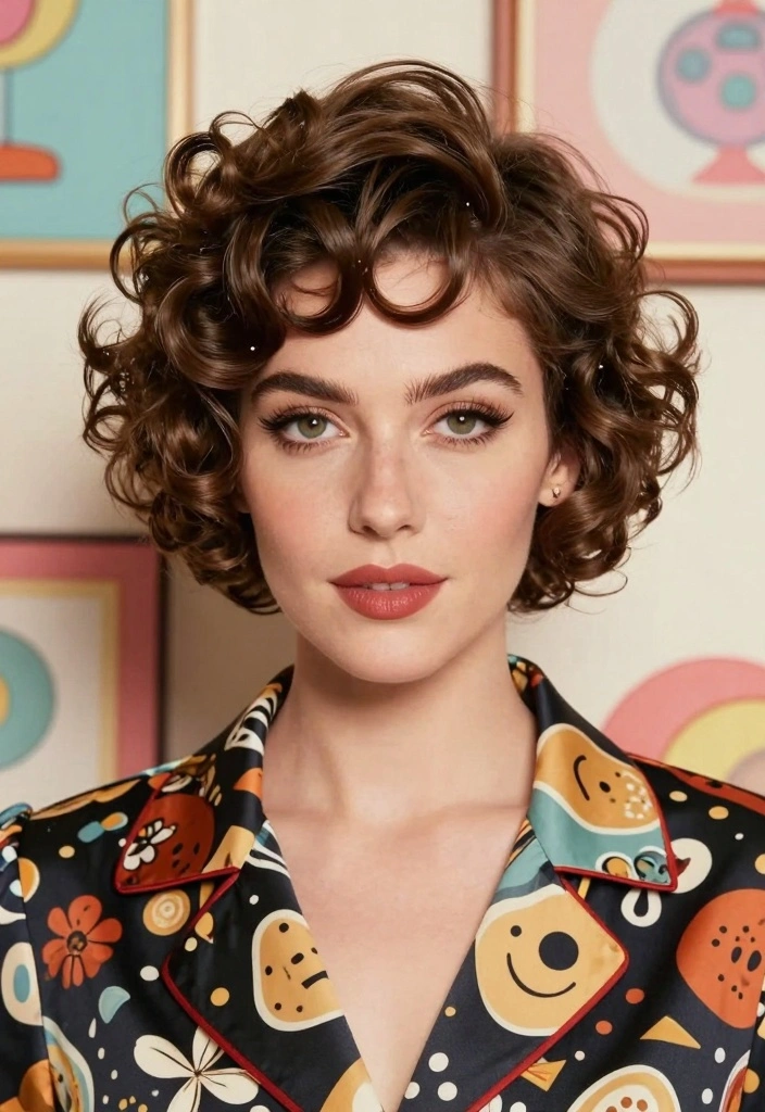 15 Short Hair Wolf Cut Ideas: Edgy Modern Style - 14. Retro Vibes 1