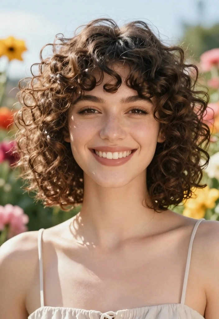 15 Short Hair Wolf Cut Ideas: Edgy Modern Style - 7. Curly Bangs 1