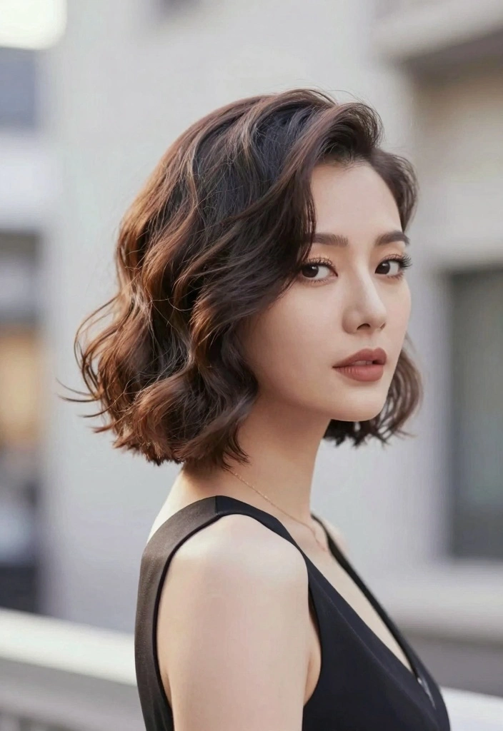 15 Short Hair Wolf Cut Ideas: Edgy Modern Style - 9. Elegant Waves 1
