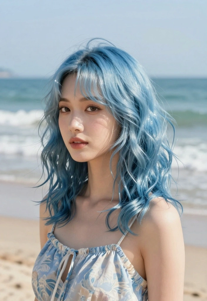 15 Short Wolfcut Hair Ideas Trend Forward Edge - 11. Ocean Blue Waves 1