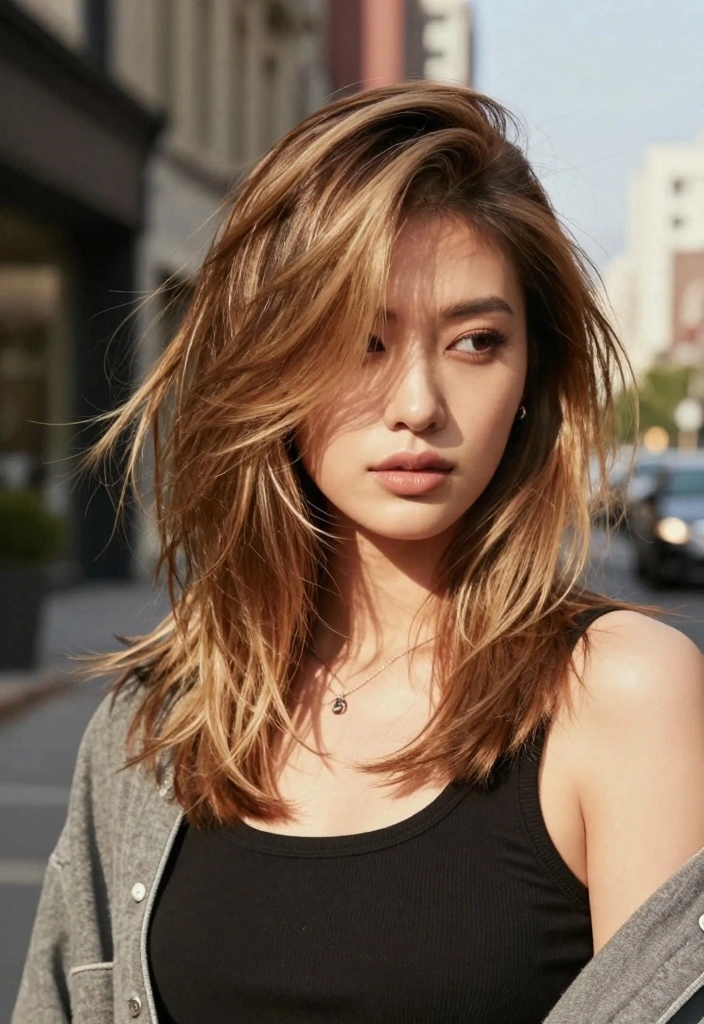 15 Short Wolfcut Hair Ideas Trend Forward Edge - 15. Warm Honey Balayage 1