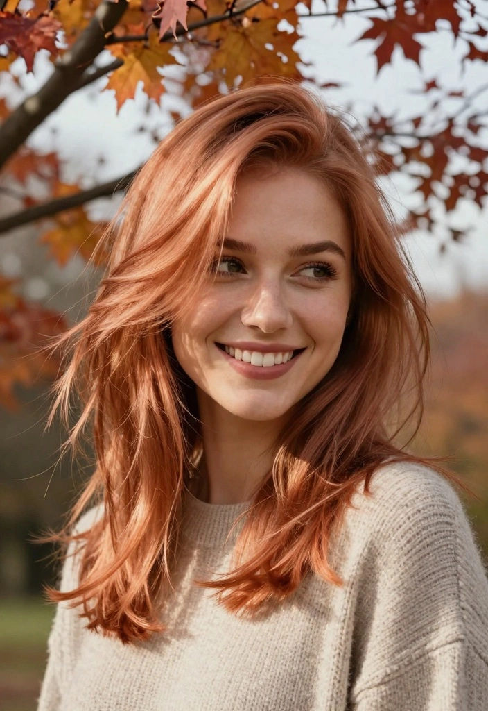15 Short Wolfcut Hair Ideas Trend Forward Edge - 7. Bright Copper Highlights 1