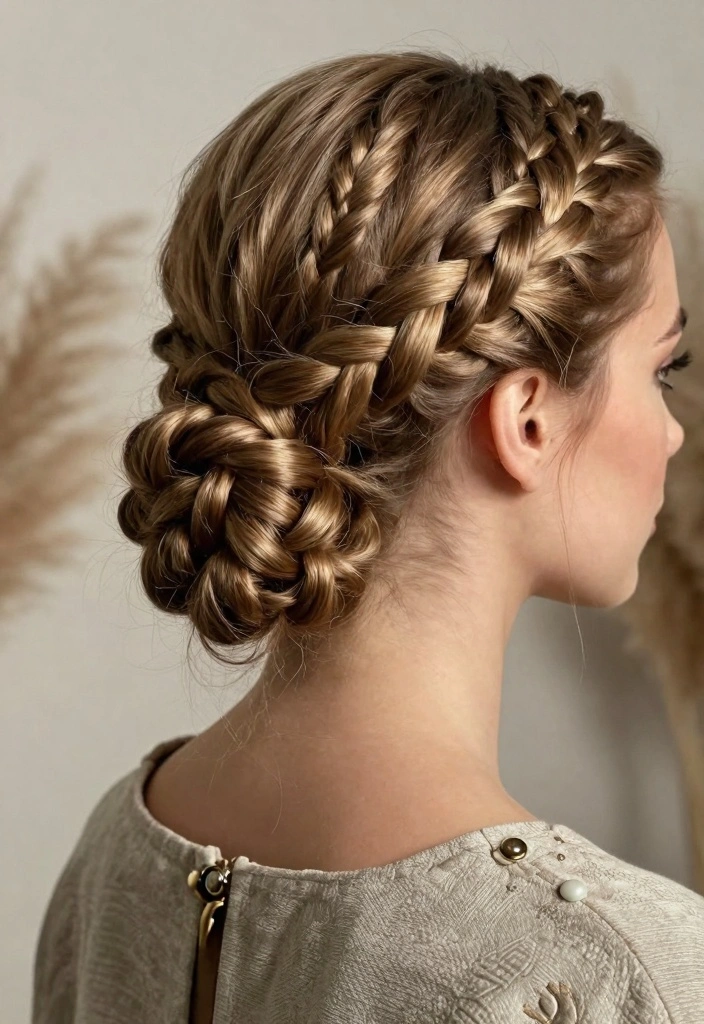 15 Viking Hairstyles Ideas: Braided Fierce Looks - 10. The Braided Bun 1