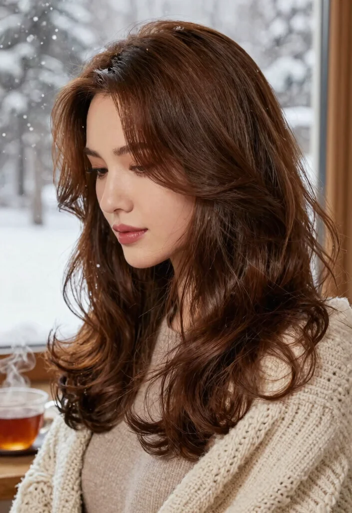 15 Winter Brown Hair Ideas: Deep Cozy Shades - 11. Maple Brown 1