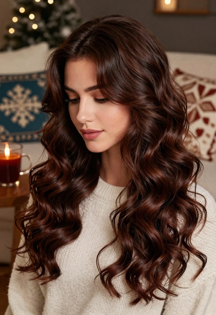 15 Winter Brown Hair Ideas: Deep Cozy Shades - 9. Chocolate Cherry 1