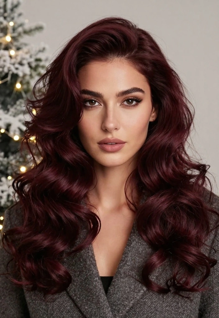 15 Winter Hair Color Ideas: Cool Weather Trends - 15. Deep Plum 1