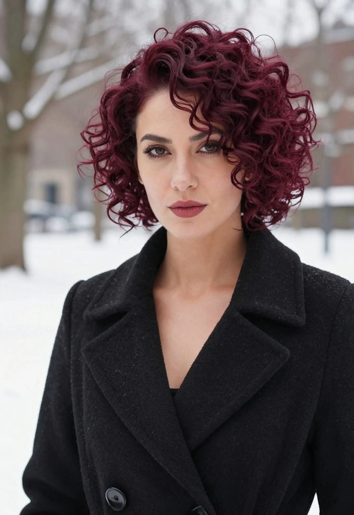 15 Winter Hair Color Ideas: Cool Weather Trends - 4. Bold Burgundy 1