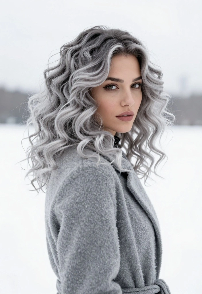 15 Winter Hair Color Ideas: Cool Weather Trends - 7. Silver Ombre 1