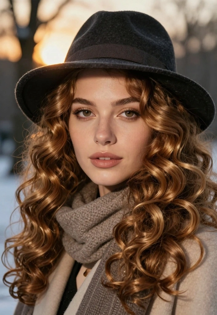 15 Winter Hair Color Ideas: Cool Weather Trends - 8. Golden Caramel 1