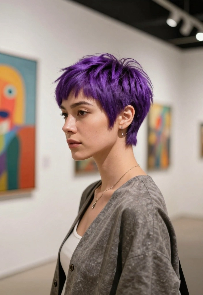 16 Short Hair Pixie Cuts Ideas: Bold Chic Looks for Women Over 40 - 8. Bold Colored Pixie 1