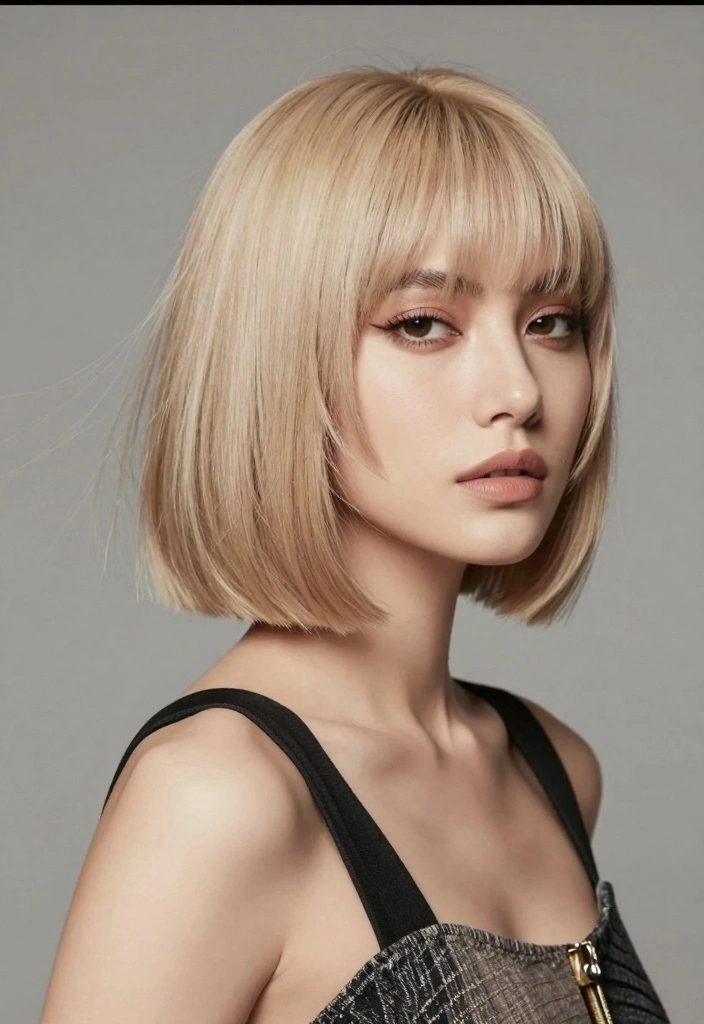 16 Short Hair With Layers Ideas for Texture and Movement - 10. Layered Bob with Bangs 1