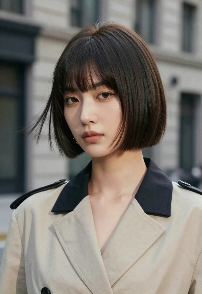 16 Short Hair With Layers Ideas for Texture and Movement - 11. Asymmetrical Bob 1