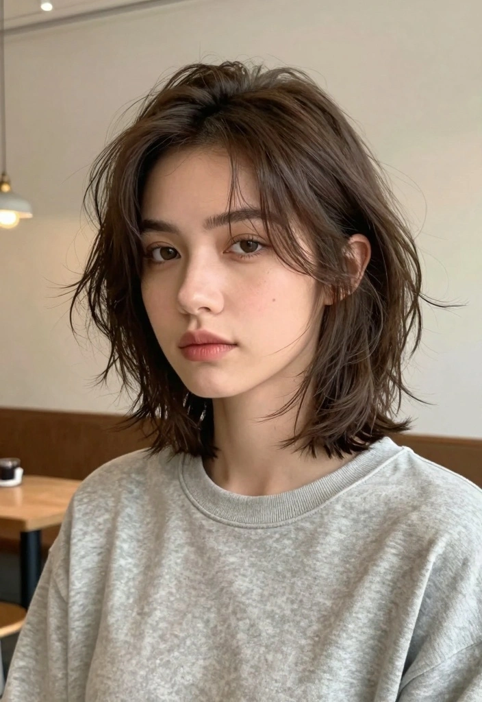 16 Short Hair With Layers Ideas for Texture and Movement - 12. Messy Layered Lob 1