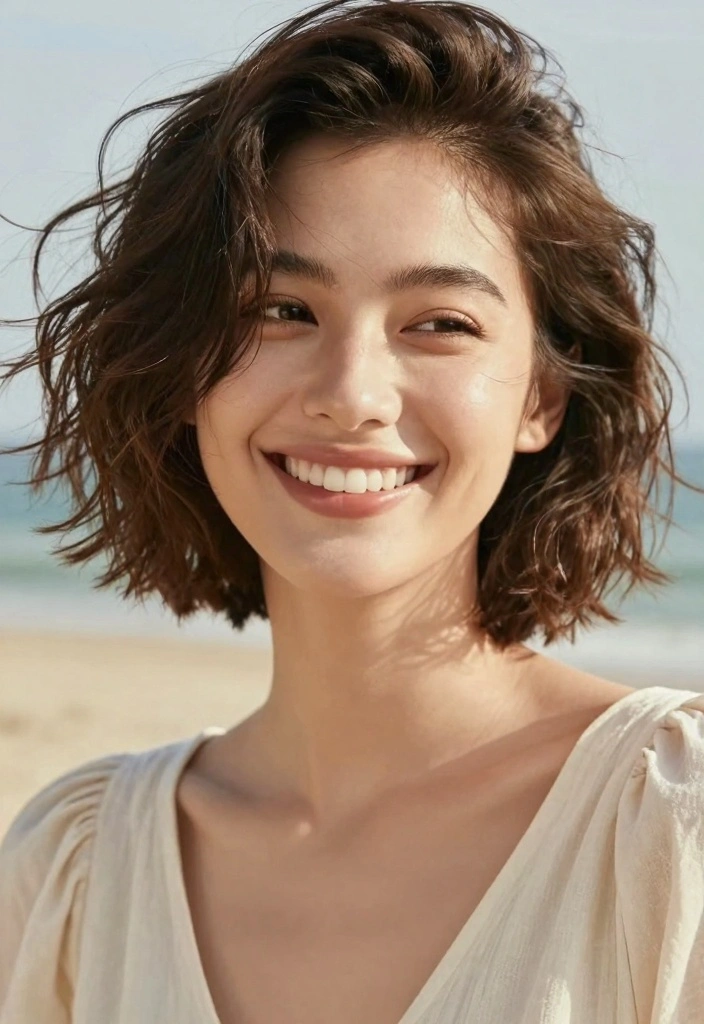 16 Short Hair With Layers Ideas for Texture and Movement - 3. Wavy Short Hairstyles 1