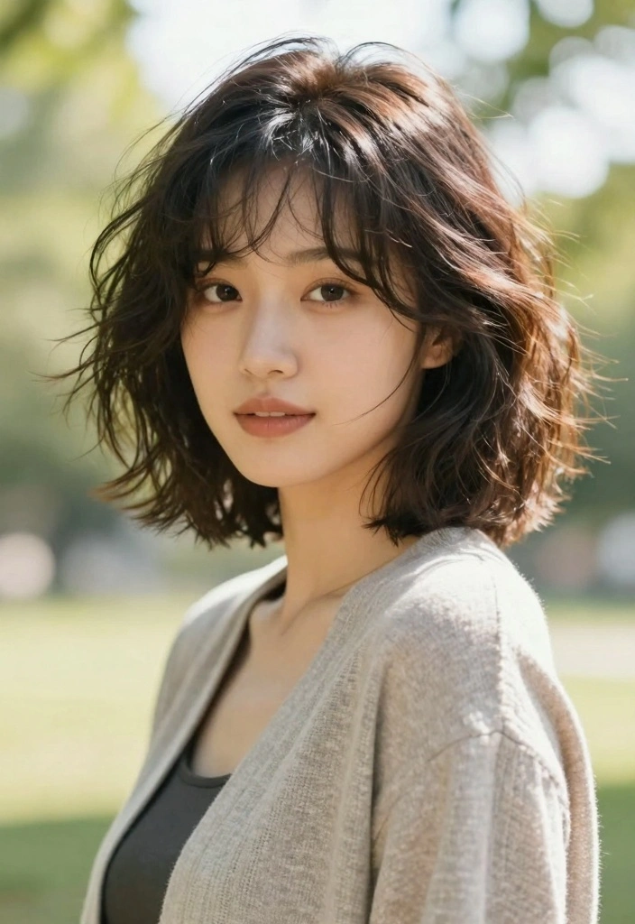 16 Short Hair With Layers Ideas for Texture and Movement - 6. Textured Shag 1