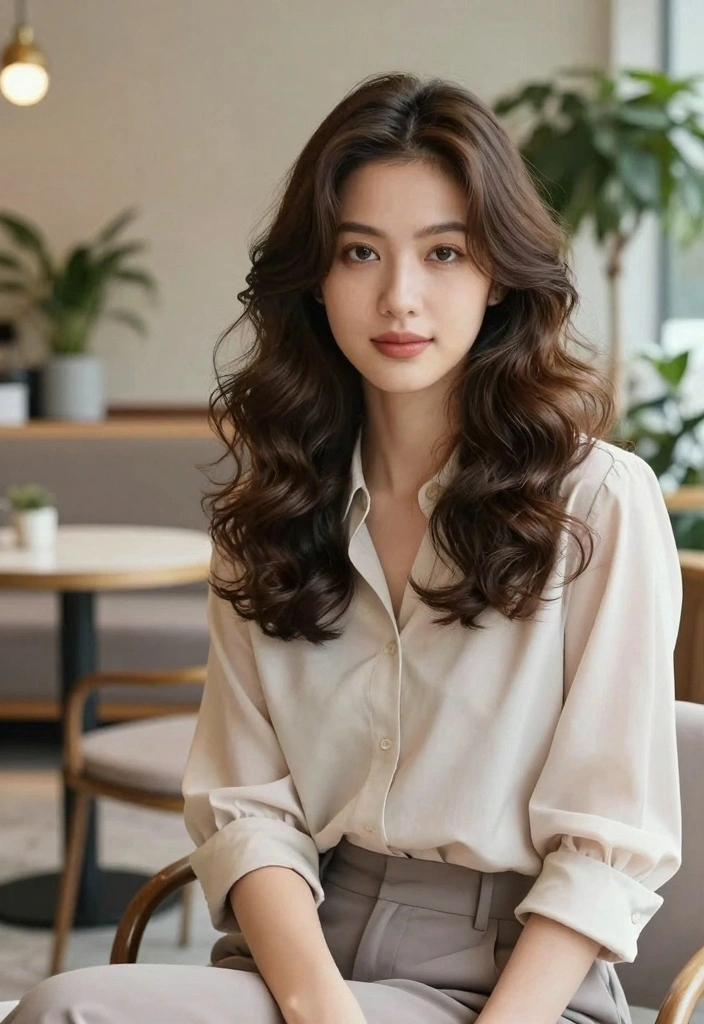 16 Short Wavy Hair Ideas: Soft Natural Texture for Busy Moms - 4. Soft Waves with a Center Part 1