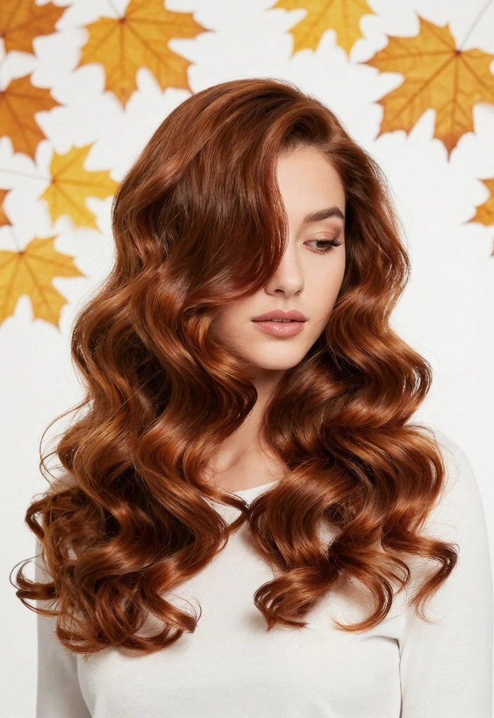 16 Soft Autumn Hair Ideas in Muted Warm Shades for Curly Textures - 10. Warm Mahogany Glow 1