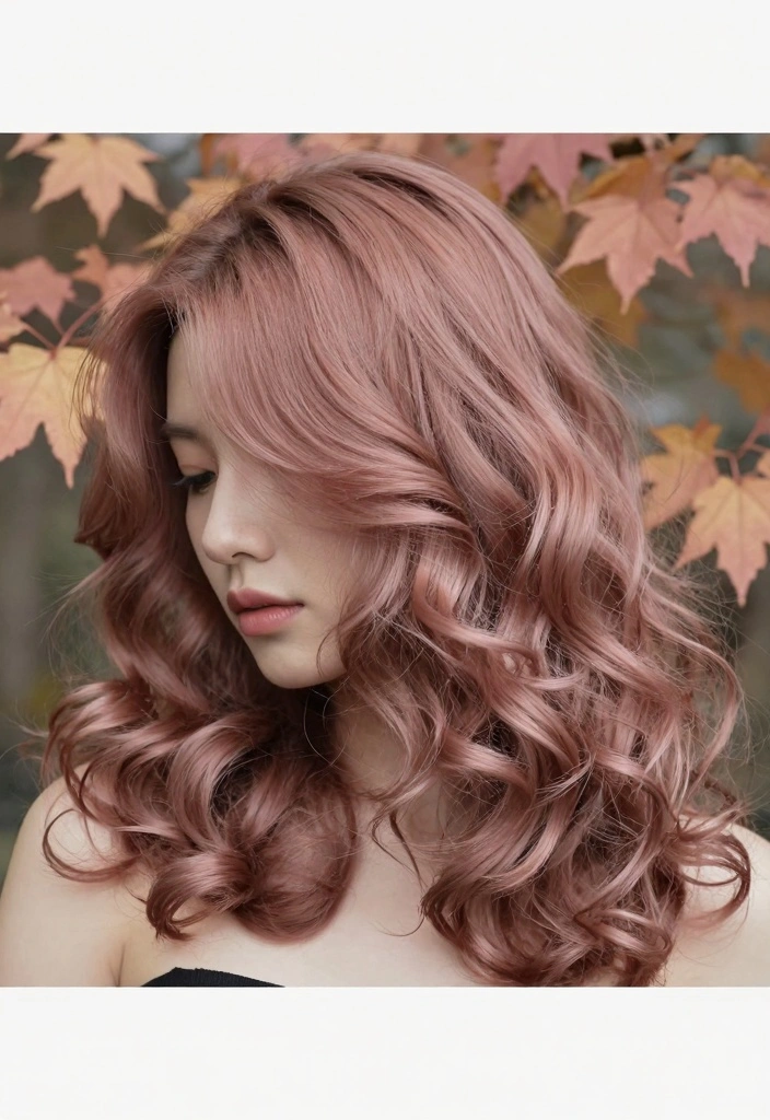 16 Soft Autumn Hair Ideas in Muted Warm Shades for Curly Textures - 13. Soft Blush Tones 1