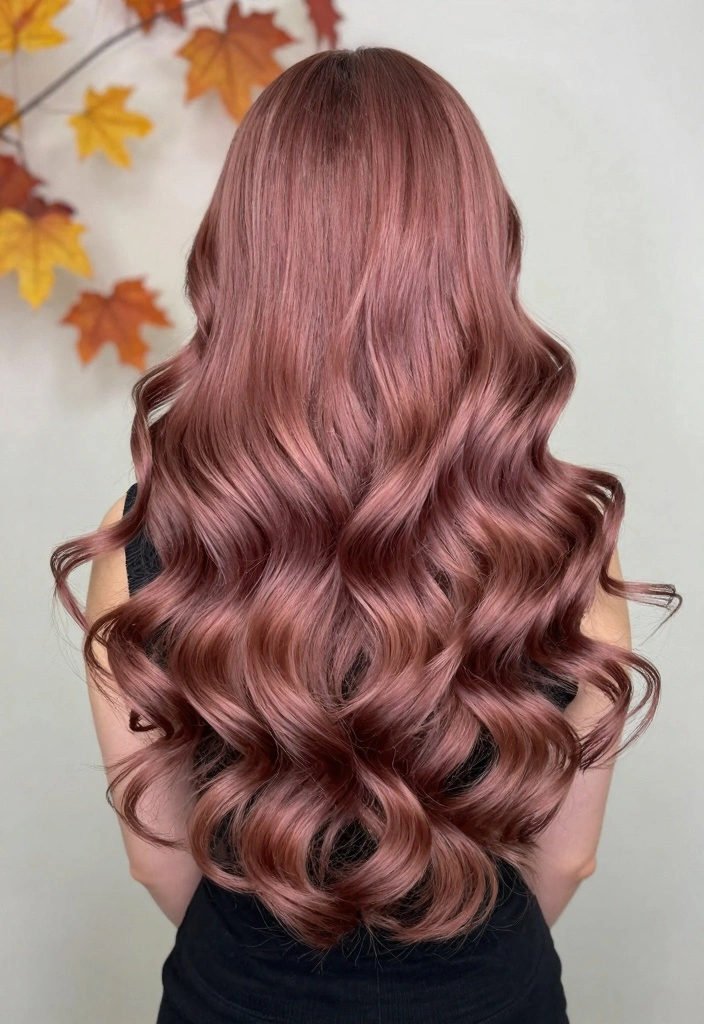16 Soft Autumn Hair Ideas in Muted Warm Shades for Curly Textures - 15. Dusty Rose Curls 1