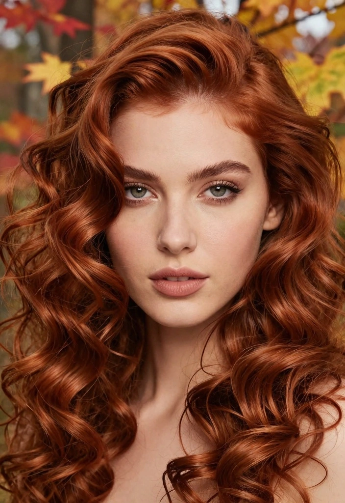 16 Soft Autumn Hair Ideas in Muted Warm Shades for Curly Textures - 3. Copper Infusion 1
