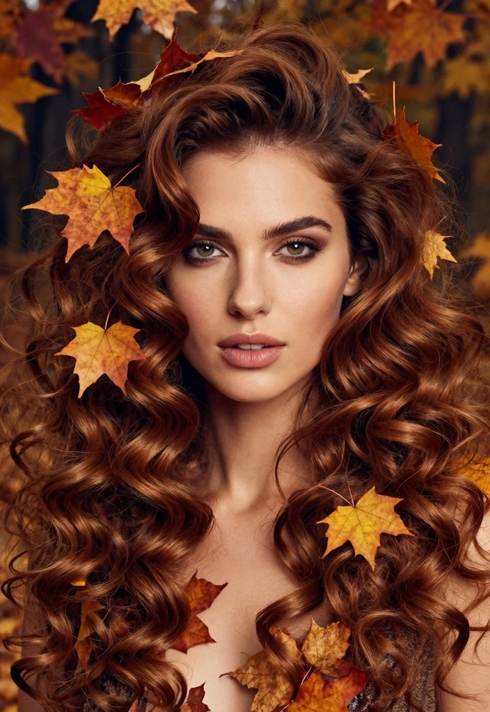 16 Soft Autumn Hair Ideas in Muted Warm Shades for Curly Textures - 4. Warm Maple Shades 1