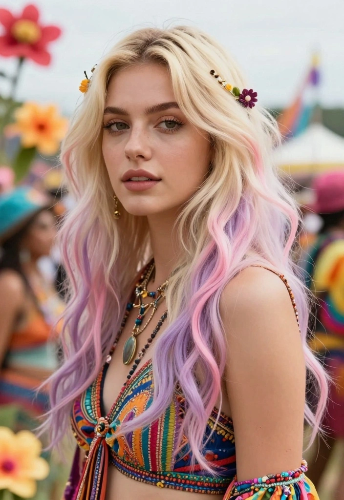 16 Vanilla Blonde Hair Ideas for a Creamy Soft Glow This Summer - 8. Vanilla Blonde and Pastel Shades 1