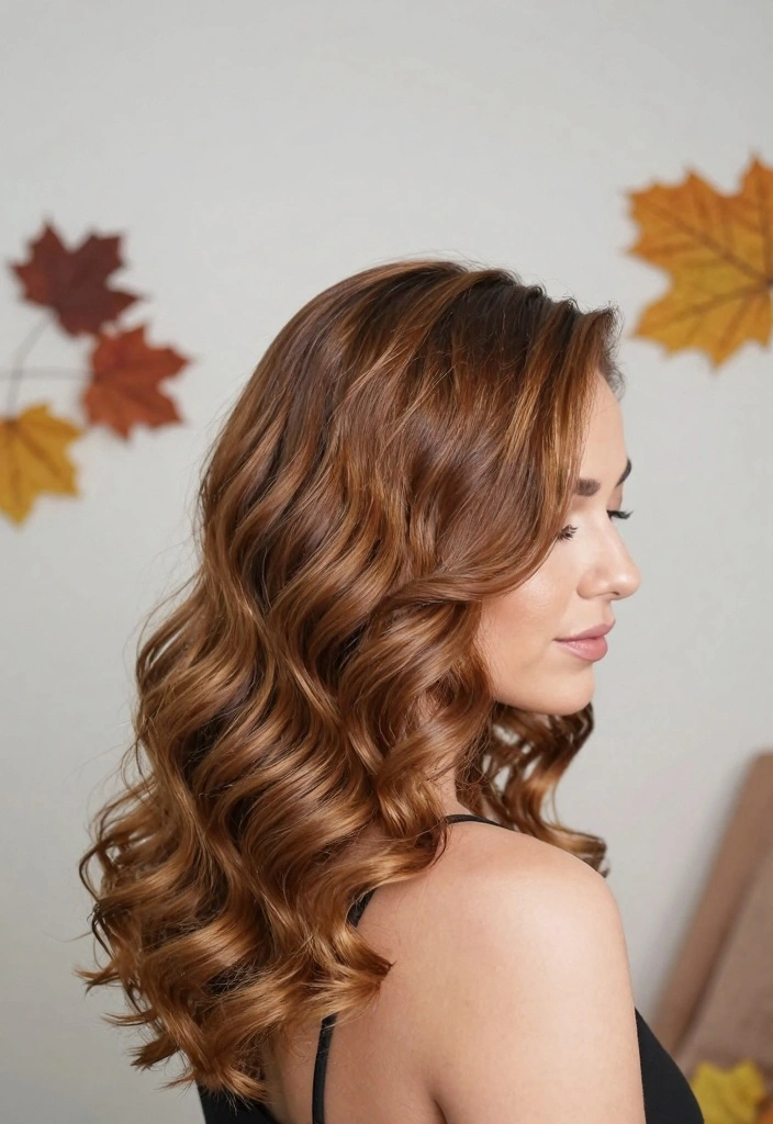 16 Warm Autumn Hair Color Ideas: Golden Cozy Shades - 12. Toasted Caramel 1