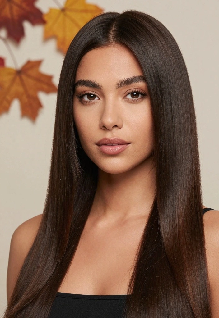 16 Warm Autumn Hair Color Ideas: Golden Cozy Shades - 14. Dark Chocolate 1