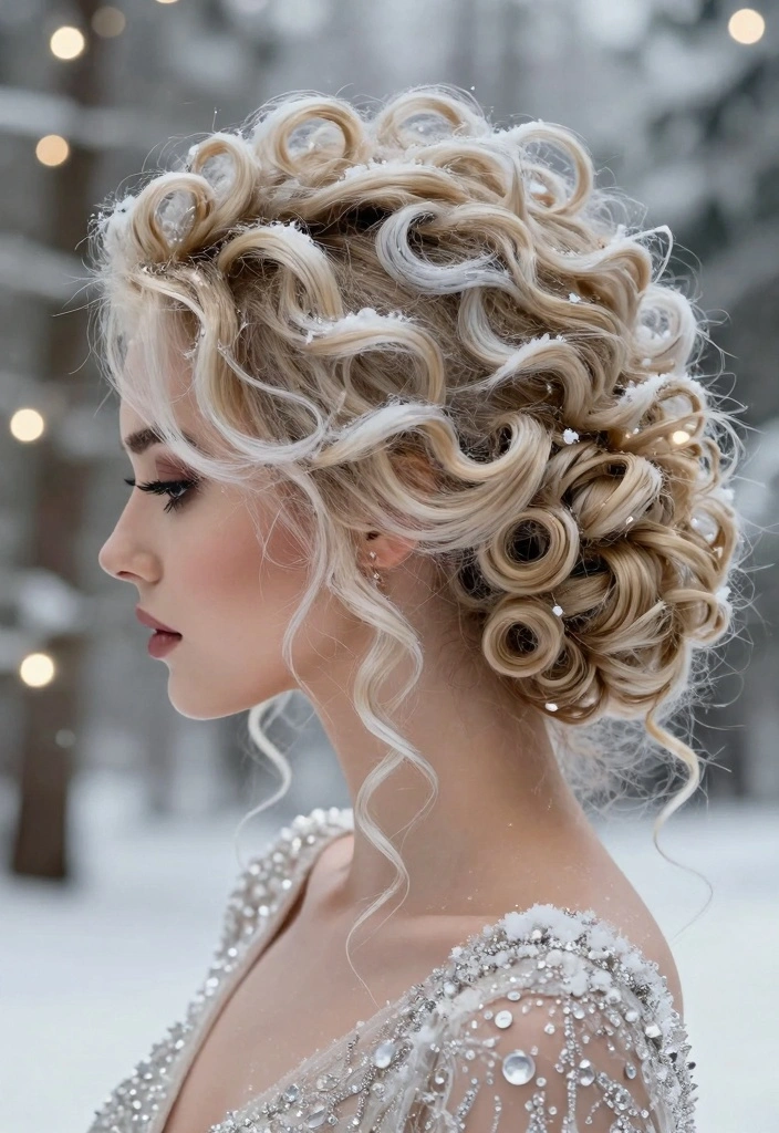 16 Winter Blonde Hair Ideas: Cool Icy Tones - 13. Ice Queen Updo 1